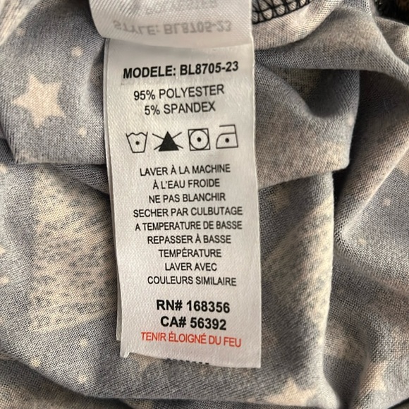 PJ’s * Trees and Stars * 2pc Pajama Top & Shorts Set * size XL * Black & Gold * - Picture 10 of 11